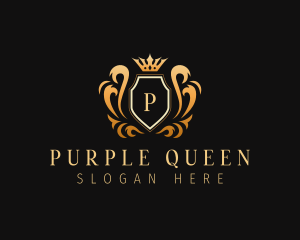 Elegant Shield Crown Royalty logo design