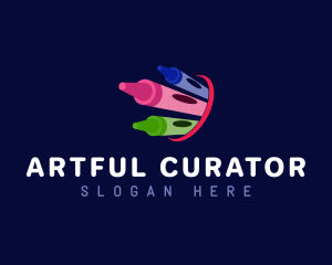 Colorful Nursery Crayon  logo design