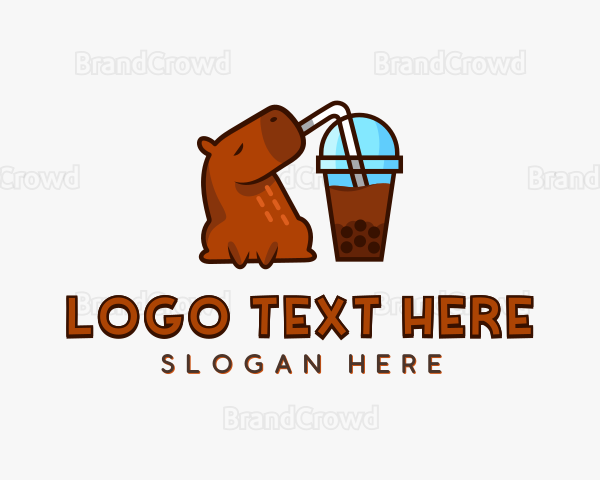 Bubble Tea Capybara Logo