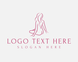Waxing Salon - Sexy Model Woman logo design