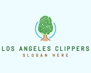 Forest - Fingerprint Pattern Tree logo design
