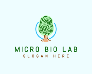 Fingerprint Pattern Tree logo design