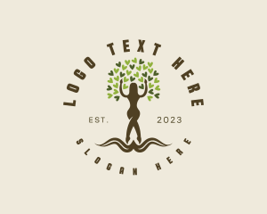 Tree - Wellness Tree Woman logo design