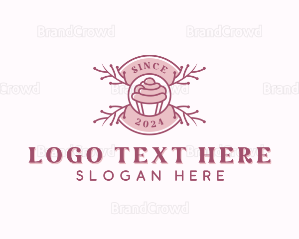 Cupcake Pastry Baker Logo