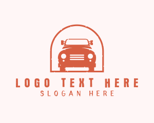 Old Farm Truck Garage Logo