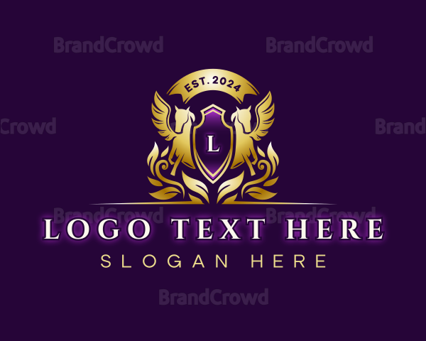 Luxury Stallion Pegasus Logo