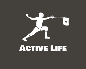 Sports - Fencing Sports Athlete logo design