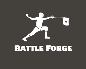 Fight - Fencing Sports Athlete logo design