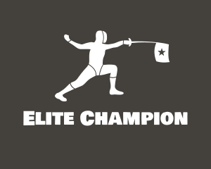 Champion - Fencing Sports Athlete logo design