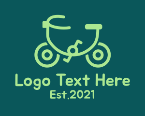 Letter Ya - Monoline Eco Bicycle logo design