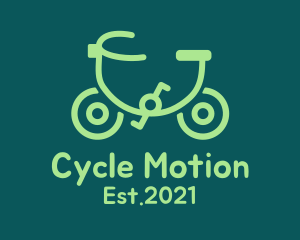 Pedaling - Monoline Eco Bicycle logo design