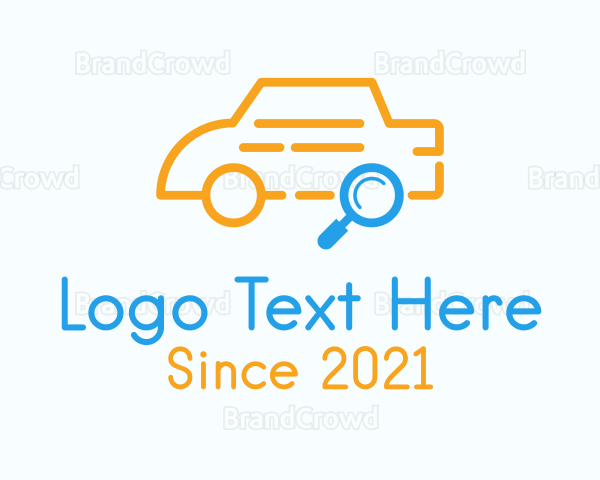 Car Search Outline Logo