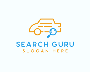 Car Search Outline logo design