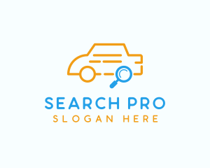 Car Search Outline logo design