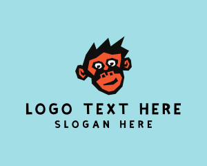 Toy Shop - Cartoon Monkey Face logo design