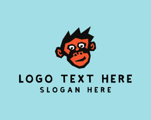 Cartoon Monkey Face Logo