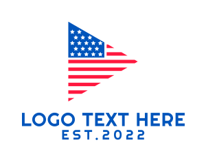 United States Map - USA Country Flag logo design