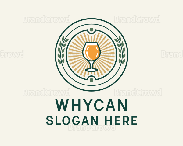 Beer Pub Wreath Logo