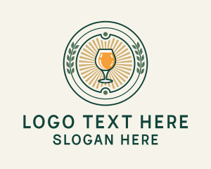 Lager - Beer Pub Wreath logo design