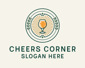 Pub - Beer Pub Wreath logo design