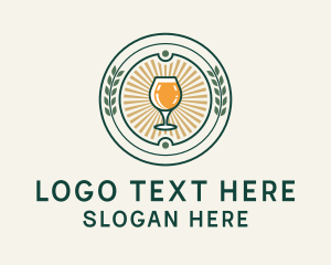 Lounge - Beer Pub Wreath logo design