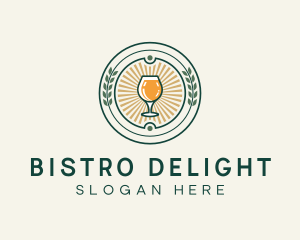 Beer Pub Wreath logo design