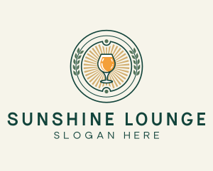 Beer Pub Wreath logo design