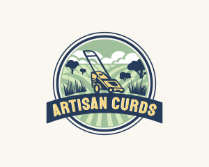 Garden Grass Lawn logo design