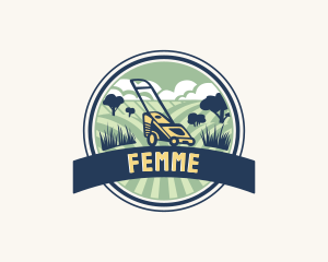 Garden Grass Lawn logo design