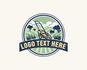 Emblem - Garden Grass Lawn logo design