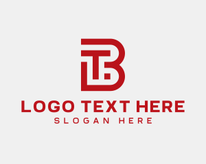 Letter Tb - Red Digital Application logo design