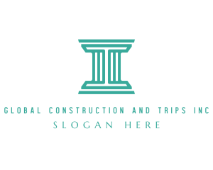 Court House - Architecture Pillar Letter I logo design