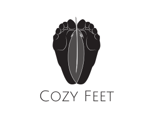 Feet Feather Reflexology logo design