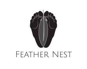 Feet Feather Reflexology logo design