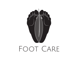 Feet Feather Reflexology logo design