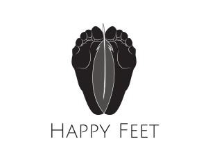 Feet Feather Reflexology logo design