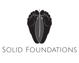 Black - Feet Feather Reflexology logo design