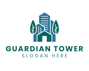 Town Building Real Estate logo design