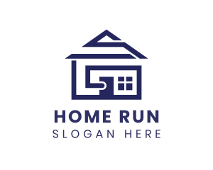 Village House Structure logo design