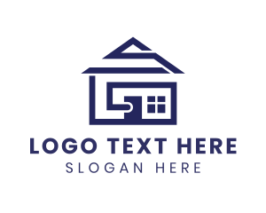Home Design - Village House Structure logo design