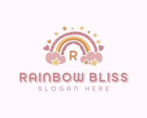 Preschool Rainbow Cloud logo design