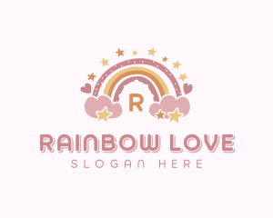 Preschool Rainbow Cloud logo design