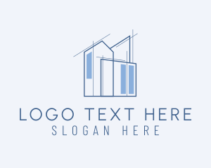 Urban - Blue Architectural Building logo design