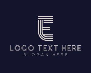 Consultant - Industrial Stripes Letter E logo design