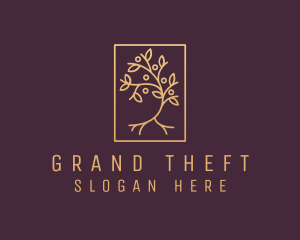 Golden Forest Tree Logo