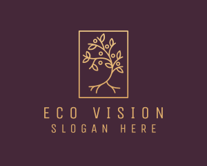 Golden Forest Tree logo design