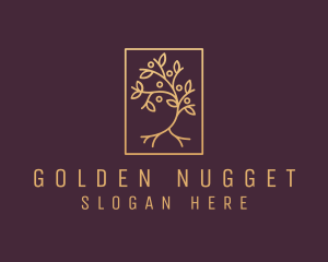 Golden Forest Tree logo design