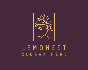 Golden - Golden Forest Tree logo design