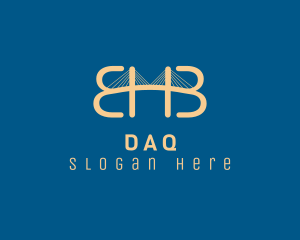 Lettermark - Bride Monogram Letter EHB logo design