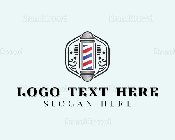 Comb Stylist Barber Logo